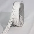 thumbnail image 2 of The Ribbon People White Contemporary Floral Lace Craft Ribbon 0.5" x 64 Yards, 2 of 2