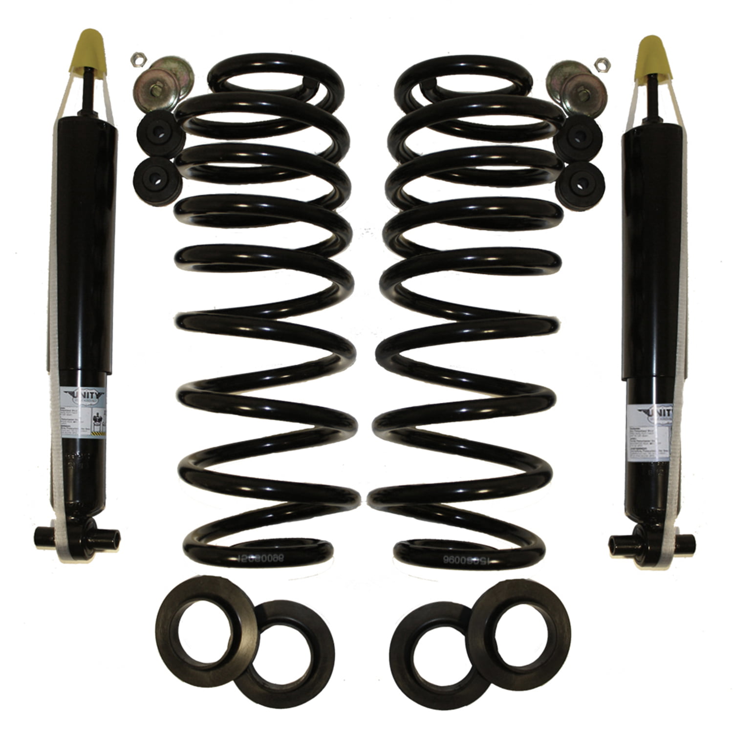 UNITY Rear Air Suspension to Passive Coil Spring Shock Conversion Kit Set New