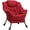 Red, variant on MEETWARM Fabric Lazy Chair, Armchair&Accent Contemporary Lounge Chair, Upholstered Single Sofa Chair with a Side Pocket, Armrests and Thick Padded Back for All rooms Color and Color category- Gray