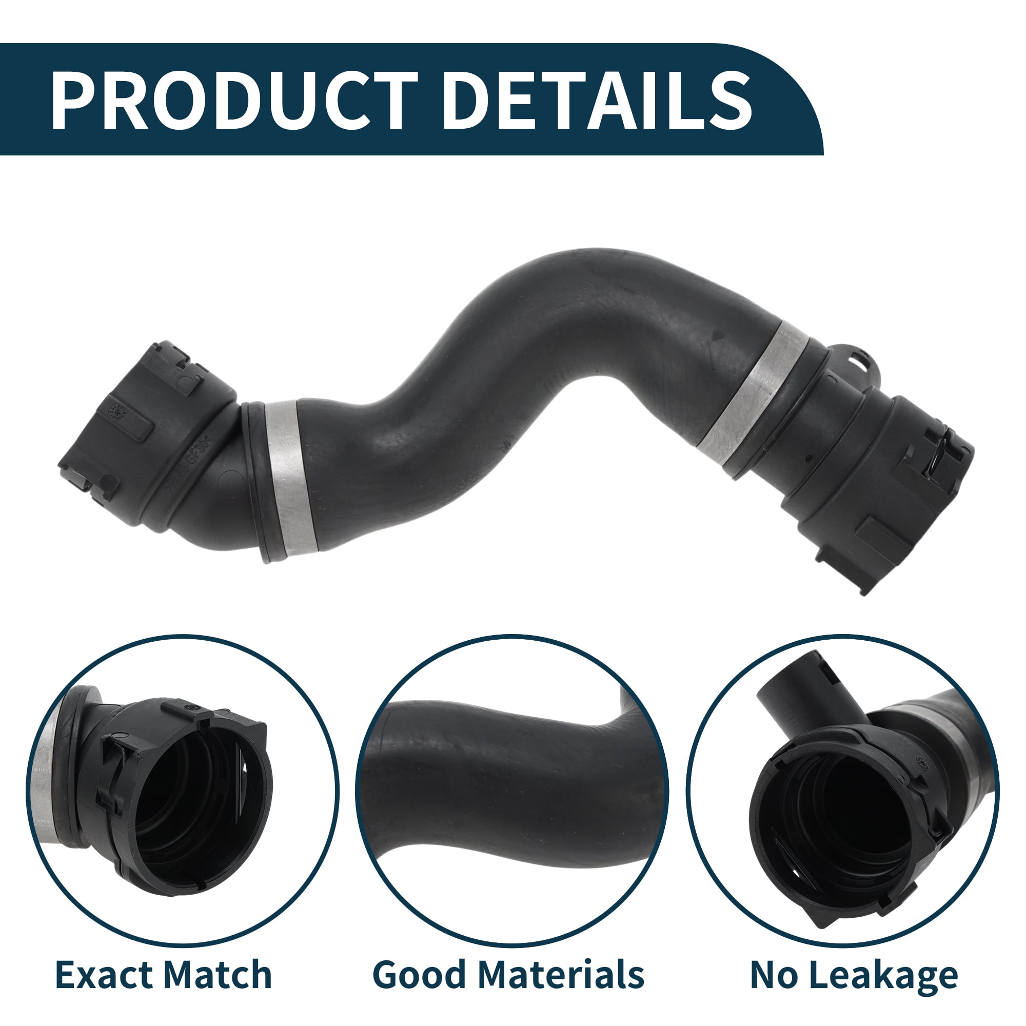 Unique Bargains 2pcs Radiator Coolant Hose for BMW 525i 2006-2007