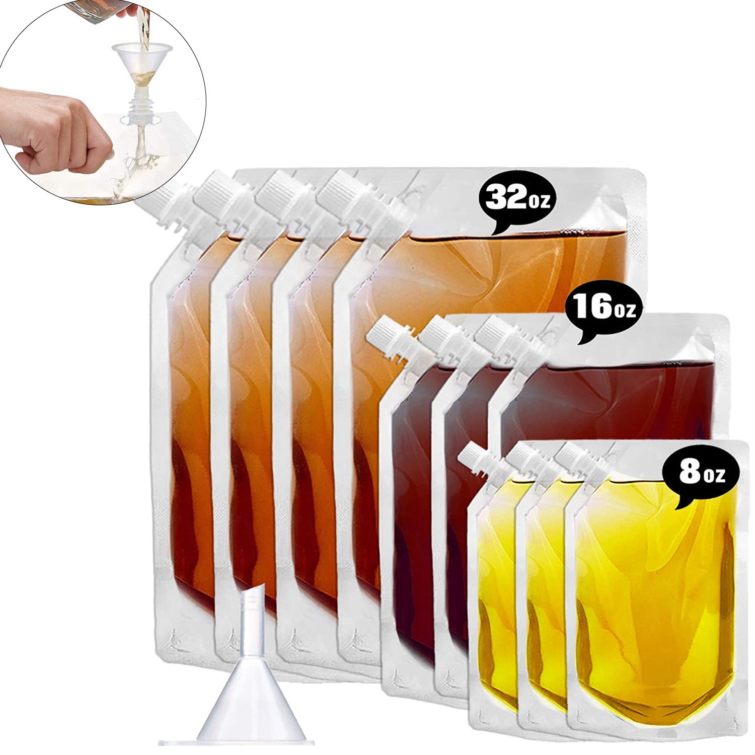Cruise Liquor Flask Kit for Travel,Concealable and Reusable Rum Runner