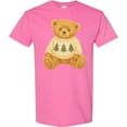 thumbnail image 3 of Inktastic Vintage Teddy Bear in Sweater with Christmas Trees T-Shirt, 3 of 5