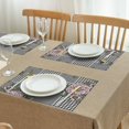 thumbnail image 3 of Pioneer Flower Floral Print Pattern Summer Placemats Table Placemats Set Of 4-Linen Kitchen Washable Placemats Table Mats 12x18 Inch Non-Slip Heat Resistant, 3 of 6