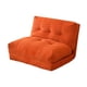 thumbnail image 3 of Sofá cama plegable con respaldo ajustable de 6 niveles, sofá de suelo, sillón cama convertible para siestas en espacios pequeños Naranja, 3 of 8