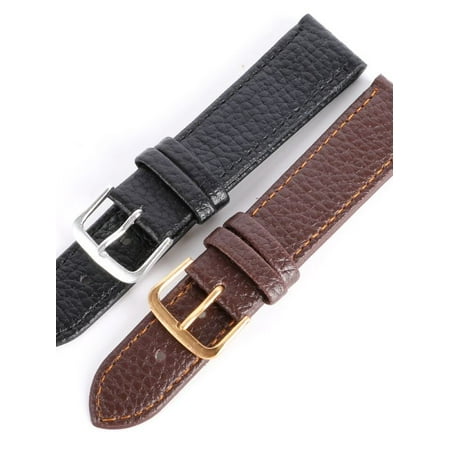 Genuine Soft Leather Wrist Watch Band Strap Replacement Black/Coffee 12-22mm A45