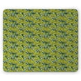 thumbnail image 1 of Floral Mouse Pad, Mother Nature Pansy Blooms Field with Large Leaves Jungle Growth Theme Illustration, Rectangle Non-Slip Rubber Mousepad, Multicolor, by Ambesonne, 1 of 2