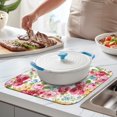 thumbnail image 2 of Microfibre Drying Mat for Kitchen Pioneer Dish Drying Drainer Mat Absorbent Colorful Floral Drying Mat Washing Up for Glass, Plate & Cup 16inch X 18inch, 2 of 7