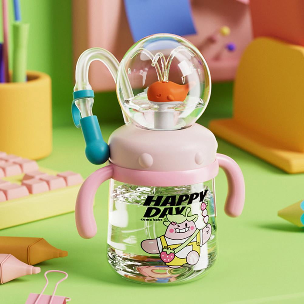 Whale Fountain Tumbler, Spill Proof Straw Cups, Interactive Baby Water Cup for Toddlers Children
