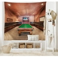 thumbnail image 2 of Modern Tapestry, Entertainment Room in Mansion Pool Table Billiard Lifestyle Photo Print, Fabric Wall Hanging Decor for Bedroom Living Room Dorm, 5 Sizes, Cinnamon Brown Green, by Ambesonne, 2 of 9