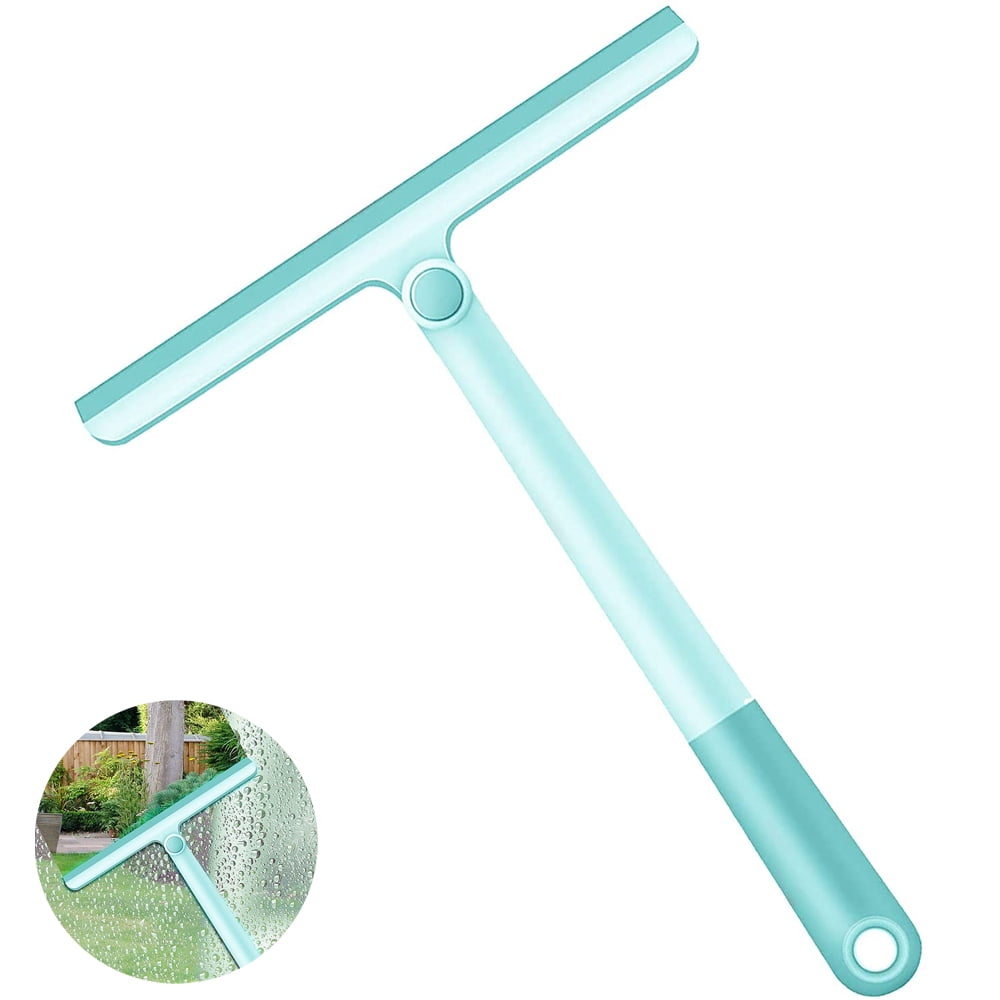 1 Set Window Cleaning Squeegee Microfiber Window Scrubber with Pole for Car  