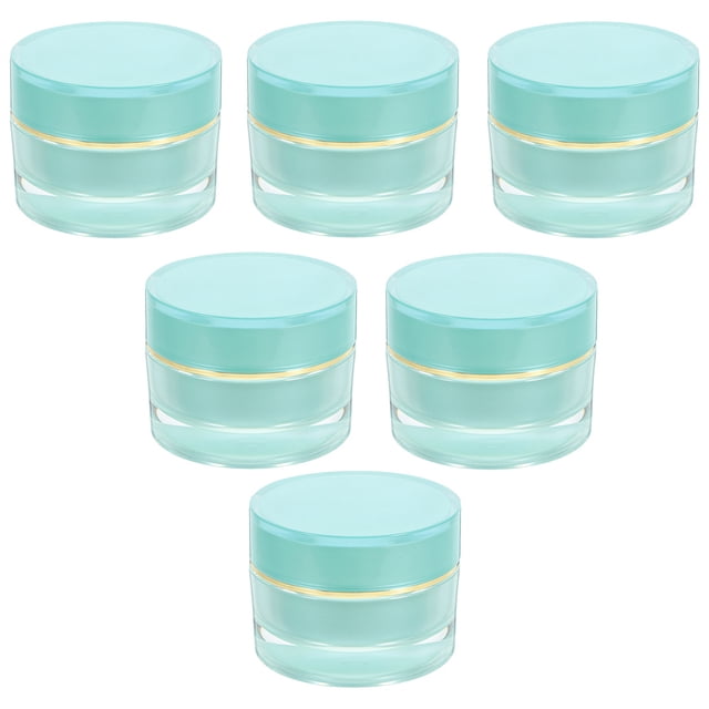 unbranded 6Ud Para Crema De Acrílico Color Para Viaje Con Tapa Y Reutilizable