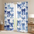 thumbnail image 2 of Homewish Ribbon Bow Knot Blackout Curtains Set of 2 (52x84 Each),Cartoon Bowtie Window Curtains,White Blue Curtains and Drapes For Girl,Breathable Home Decor, 2 of 6