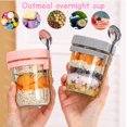 thumbnail image 3 of baomifa-4 Pack Overnight Oats Containers with lids and Spoons, 12 oz Reusable Mason Jars for Overnight Oats, Glass Container Food Storag, Canning Jars for Milk, Cereal, Fruit & Food Containers., 3 of 4