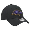 thumbnail image 3 of Men's New Era Black Baltimore Ravens Night 39THIRTY Flex Hat, 3 of 5