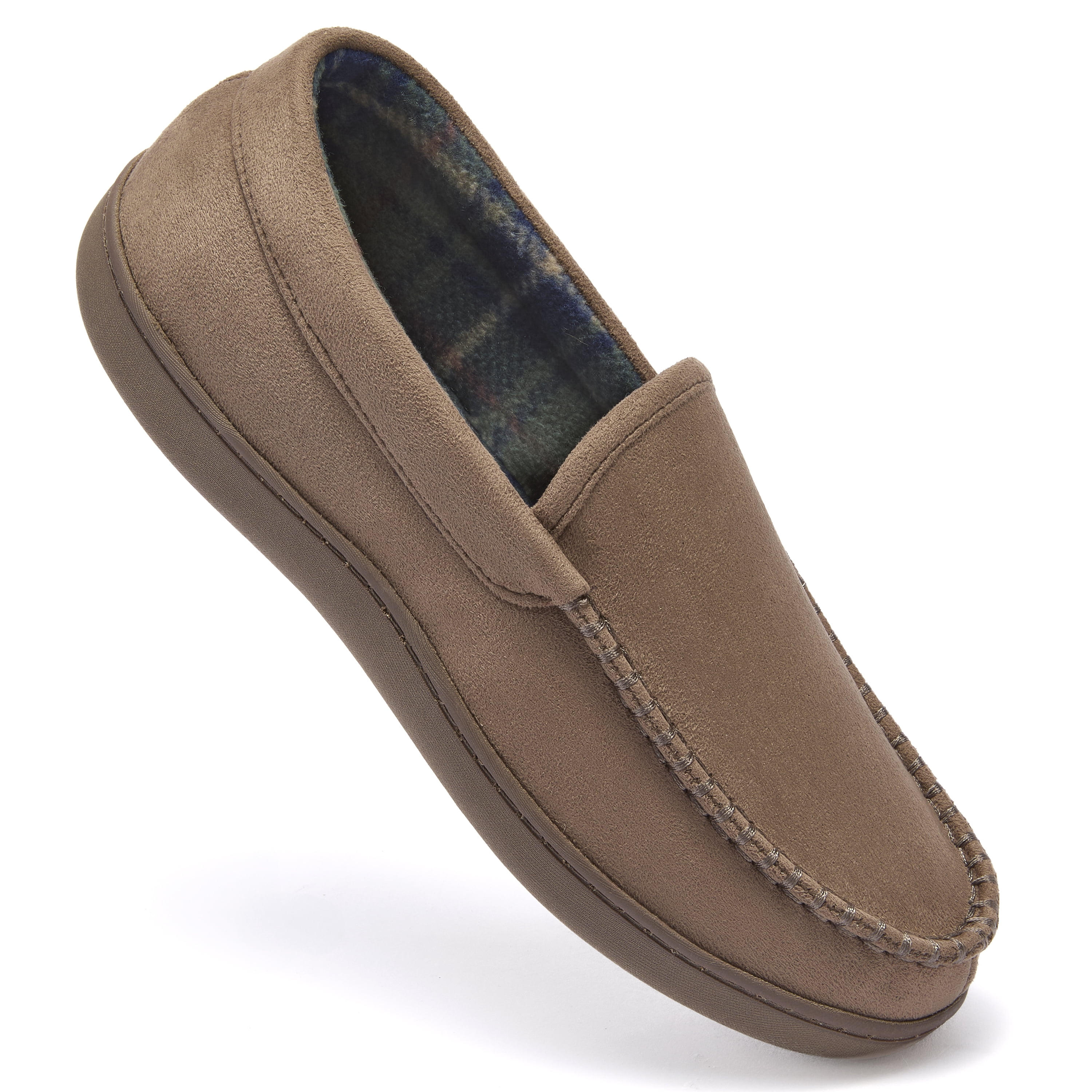Fruit of the Loom Men's Plaid Printed Venetian Slipper