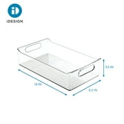 iDesign Plastic Kitchen Storage Bins, Clear, 2-Pack, 14 x 8.25 x 3.5
