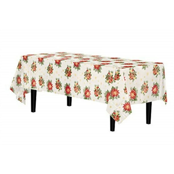 Exquisite 6 Pack Premium Rectangle Holiday Design Plastic Tablecloth - Christmas decorations ...