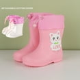 thumbnail image 2 of lnmuld Rain Boots Kids Girls Rain Boots with Removable Liner and Cute Bunny Dinosaur Design Soft Sole for Toddler Kids Daily Wear In Spring Summer Fall Seasons Size:7, 2 of 3