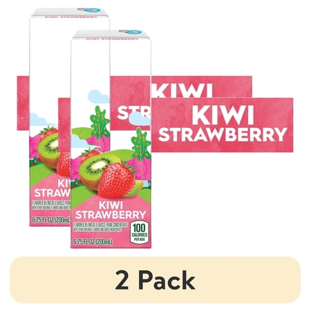 (2 pack) Juicy Juice 100% Juice, Kiwi Strawberry, 8 Count, 6.75 FL Oz Juice Boxes