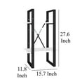 thumbnail image 5 of Zoe Standing Bookshelf- 28 Inch Tall- 2 Shelves- Black and White, 5 of 5