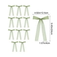 thumbnail image 5 of 12-Pack Pink Bow Ribbon Decorations Set for Gift Wrapping Candle Holders Christmas Tree Small Bows for Party Wedding Holiday Decor(Green), 5 of 6