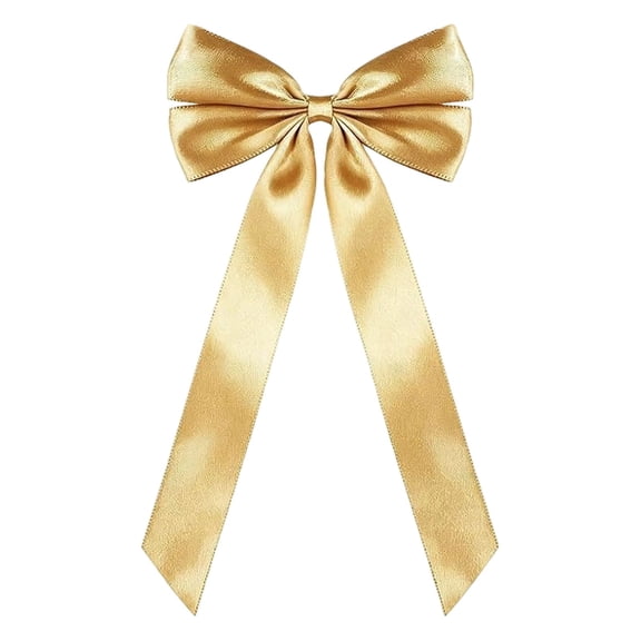 Clearance Under $1 Satin Bow Ornament, Pre Tied Decorative Bow for Tree and Wreath