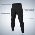 thumbnail image 4 of Pantalones deportivos para hombre Leggings transpirables de secado rápido Pantalones deportivos Leggings de compresión, 4 of 7