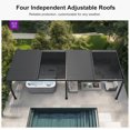 thumbnail image 6 of PURPLE LEAF 11 X 28 Louvered Pergola Aluminum Outdoor Adjustable Louvered Roof Integrated Drainage System Patio Kitchen Poolside Garden Grey, 6 of 13