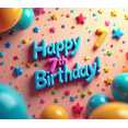 thumbnail image 4 of Colorful 3D Style Birthday Banner Background with Balloons Stars and Confetti Party Supplies Photography Props for Birthday Party Birthday Decoration Photo Booth Backdrop Decorations, 4 of 4