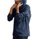 thumbnail image 3 of Sudadera con Capucha para Mujer, Informal, de Punto Gofre, de Larga, con Cordón Ajustable, Ligera, con Capucha Azul Marino L, 3 of 8