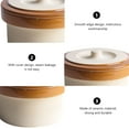 thumbnail image 4 of ifundom Ceramic Serving Bowls with Lids, Beige Steamed Rice Bowls Set of 1, Kitchen Dinnerware for Everyday Use, 4 of 6