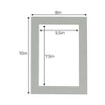 thumbnail image 3 of Mid Grey Acid Free 8x10 Picture Frame Mats with White Core Bevel Cut for 6x8 Pictures - Fits 8x10, 3 of 4
