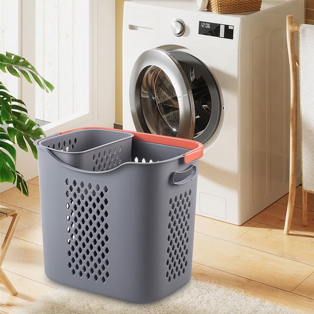 Cesta de lavandería portátil Macarena Diseño hueco organizador de almacenamiento de juguetes multifuncional Gris S y L