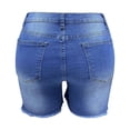 thumbnail image 5 of Afdoent Jean Shorts Womens Stylish Women's Denim Shorts With High Waisted Design For Daily Casual Wear Irregular Hemline Summer Comfy Trendy Beach Shorts, 5 of 6
