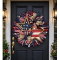 thumbnail image 4 of 250th Anniversary Patriotic Wreath, 3D Eagle Memorial Wreaths, Patriotic Wreaths for Front Door, Red White and Blue Wreath, All-Weather Farmhouse Outdoor Holiday Decoration Independence Day Decor,A, 4 of 11