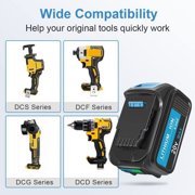 2 Packs Replace for Dewalt 20V Battery 6.0Ah