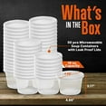 thumbnail image 2 of Squatz 50 Microwavable Food Container Clear Plastic - 16oz Translucent Meal Box Storage with Lids, 2 of 7