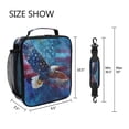 thumbnail image 5 of Square Insulated Lunch Bag Leak-proof Lunch Box for Outdoor Work Picnic10.5*3.5*9.5 Eagle Beneath The Marbled Sky, 5 of 6