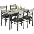 thumbnail image 1 of Kitchen Dining Table Set with 2 or 4 Upholstered Chairs and Corner Protector, Wood Kitchen Table Chairs Set for Small Space, Dining Room, Apartment, 1 of 7