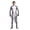 Grey, variant on Halloween Wolf Cosplay Costume,Werewolf Full Bodysuit with Tail,Men's Animal Muscle Jumpsuit Catsuit Costume