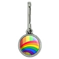 thumbnail image 1 of Double Rainbow Pride Arc Antiqued Charm Clothes Purse Suitcase Backpack Zipper Pull Aid, 1 of 4