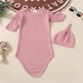thumbnail image 2 of 2 Pcs Nouveau-Né Bébé Fille Garçon Rentrant à la Maison Robe Nouée Unisexe Tenue de Sommeil Pyjama, 2 of 6