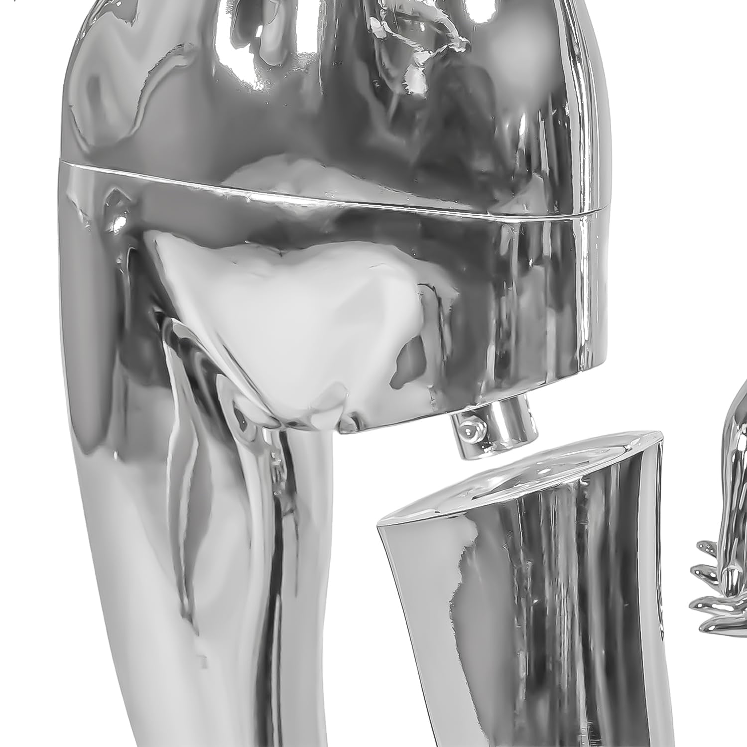 70 in Silvery Female Mannequin Dress Form Display - Manikin Torso Stand Realistic Full Body Mannequin for Retail Clothing Shops