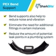 thumbnail image 4 of Soporte de manguera SharkBite de 1/2 pulgada PEX con curvatura de 90 grados, 4 of 5