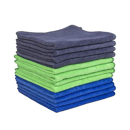 240 Microfiber White 12"x12" Cleaning Detailing Cloths Towels Auto 300GSM 