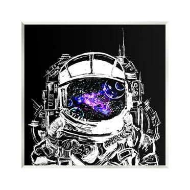Astronaut Nebula Galaxy Reflection Art for Kids Graphic Art Unframed Art Print Wall Art
