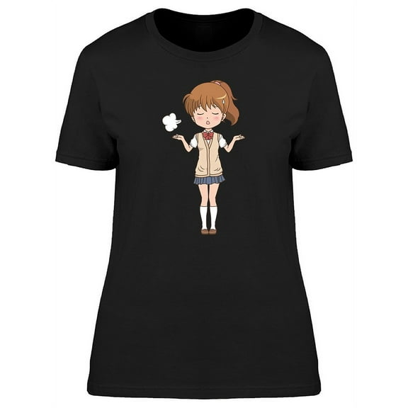 Girl Trouble Kawaii Cartoon T-Shirt Women -Image by Shutterstock, Female x-Large