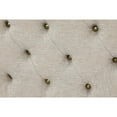 thumbnail image 5 of DecMode 28" x 19" Beige Linen Fabric Tufted Ottoman, 1-Piece, 5 of 8