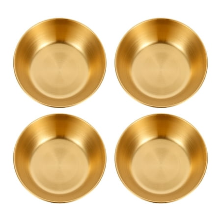 

Sauce Dish Bowls Dipping Dishes Stainless Steel Bowl Seasoning Small Cups Appetizer Plate Mini Soy Metal Plates