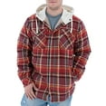 thumbnail image 1 of Legendary Whitetails Flanelle à Capuche Doublée Berber pour Hommes, Carreaux Rouge Cardinal, Très Grand, 1 of 5
